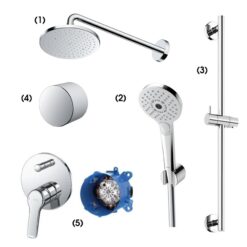 Bộ sen tắm âm tường 2 đường nước nóng lạnh TOTO TBW07001A TBW01010A