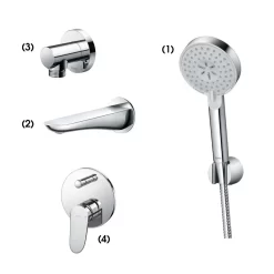 Bộ sen tắm âm tường 2 đường nước nóng lạnh TOTO TBW07009A