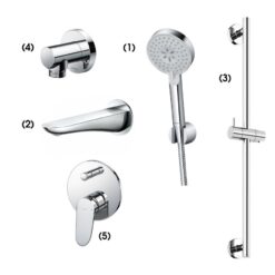 Bộ sen tắm âm tường 2 đường nước nóng lạnh TOTO TBW07009A TBG01001B