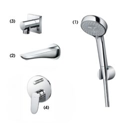 Bộ sen tắm âm tường 2 đường nước nóng lạnh TOTO TBW07012A