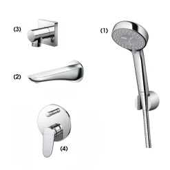 Bộ sen tắm âm tường 2 đường nước nóng lạnh TOTO TBW07012A