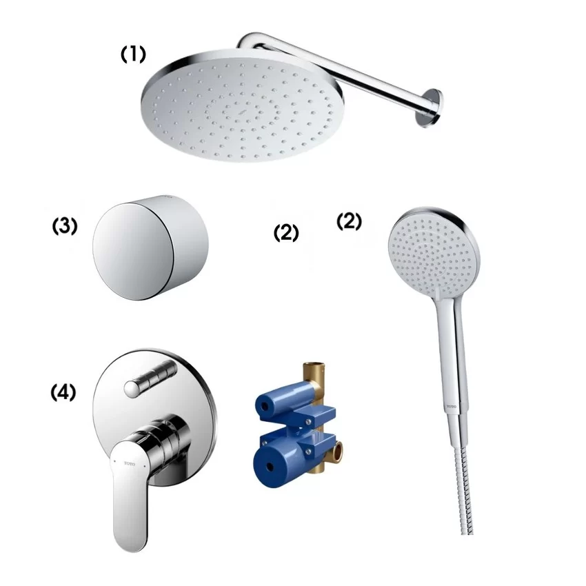 Bộ sen tắm âm tường TOTO TBW10000V TBW09010V Bộ sen tắm âm tường TOTO TBW10000V TBW09010V