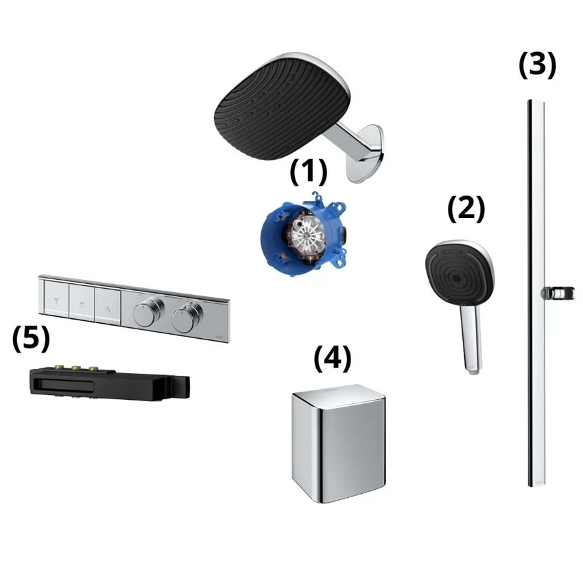 Bộ sen tắm âm tường 3 đường nước nhiệt độ G Series TOTO TBW15CB0A Bộ sen tắm âm tường 3 đường nước nhiệt độ G Series TOTO TBW15CB0A