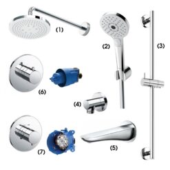 Bộ sen tắm âm tường 3 đường nước nhiệt độ TOTO TBW01003A