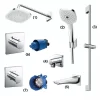 Bộ sen tắm âm tường 3 đường nước nhiệt độ TOTO TBW02003A 1 Bộ sen tắm âm tường 3 đường nước nhiệt độ TOTO TBW02003A