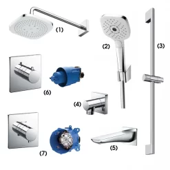 Bộ sen tắm âm tường 3 đường nước nhiệt độ TOTO TBW02003A