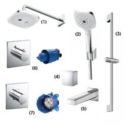 Bộ sen tắm âm tường 3 đường nước nhiệt độ TOTO TBW02004A