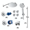 Bộ sen tắm âm tường 3 đường nước nhiệt độ TOTO TBW07003A 1 Bộ sen tắm âm tường 3 đường nước nhiệt độ TOTO TBW07003A