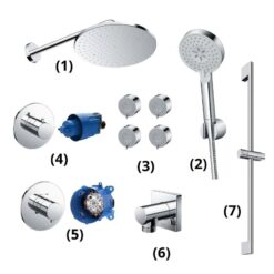 Bộ sen tắm âm tường 3 đường nước nhiệt độ TOTO TBW07003A