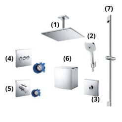 Bộ sen tắm âm tường 3 đường nước nhiệt độ TOTO TBW08003A1