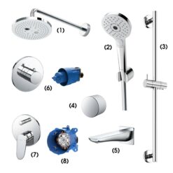 Bộ sen tắm âm tường 3 đường nước nóng lạnh TOTO TBW01004A