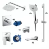 Bộ sen tắm âm tường 3 đường nước nóng lạnh TOTO TBW02003A 1 Bộ sen tắm âm tường 3 đường nước nóng lạnh TOTO TBW02003A