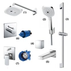 Bộ sen tắm âm tường 3 đường nước nóng lạnh TOTO TBW02004A