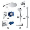 Bộ sen tắm âm tường 3 đường nước nóng lạnh TOTO TBW07003A 1 Bộ sen tắm âm tường 3 đường nước nóng lạnh TOTO TBW07003A
