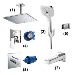 Bộ sen tắm âm tường 3 đường nước nóng lạnh TOTO TBW08003A1