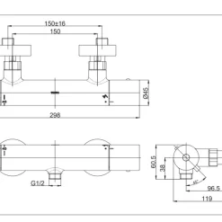 Bộ sen tắm nhiệt độ TOTO TBV01401BA TBW01010V (3 chế độ) 10 Bộ sen tắm nhiệt độ TOTO TBV01401BA TBW01010V (3 chế độ)