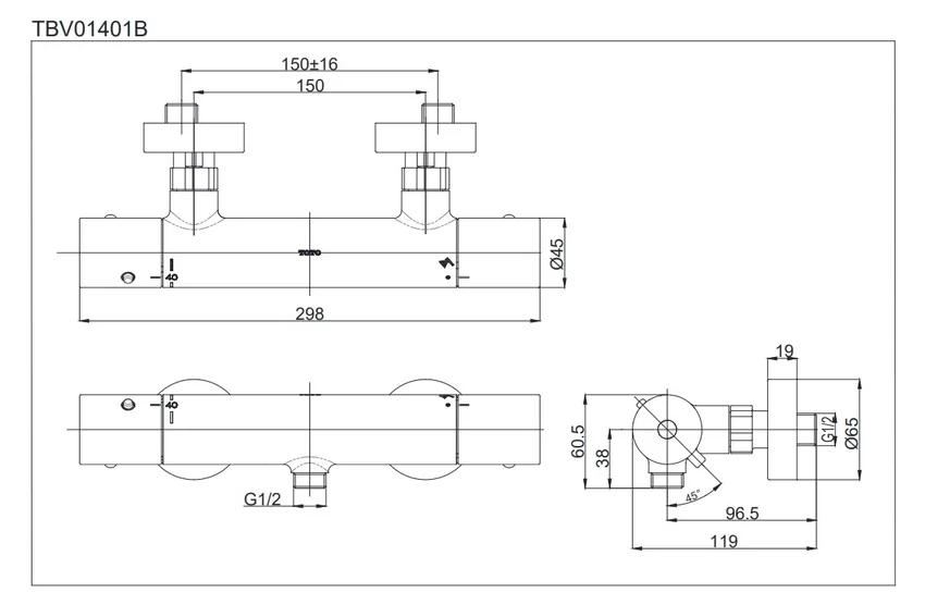 Bộ sen tắm nhiệt độ TOTO TBV01401BA TBW01035V 4 Bộ sen tắm nhiệt độ TOTO TBV01401BA TBW01035V