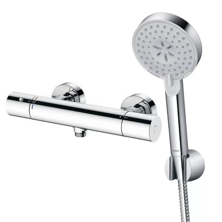 Bộ sen tắm nhiệt độ TOTO TBV01401BA TBW07009A (3 chế độ) 3 Bộ sen tắm nhiệt độ TOTO TBV01401BA TBW07009A (3 chế độ)