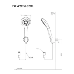 Bộ sen tắm nhiệt độ TOTO TBV01402BA TBW01008V 11 Bộ sen tắm nhiệt độ TOTO TBV01402BA TBW01008V