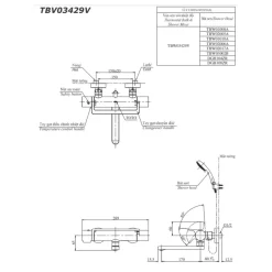 Bộ sen tắm nhiệt độ TOTO TBV03429V TBW15CE0A (4 chế độ)