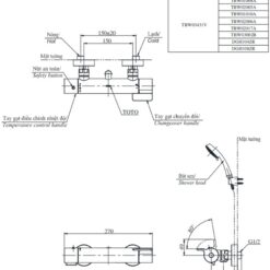 Bộ sen tắm nhiệt độ TOTO TBV03431V TBW01010A (3 chế độ)