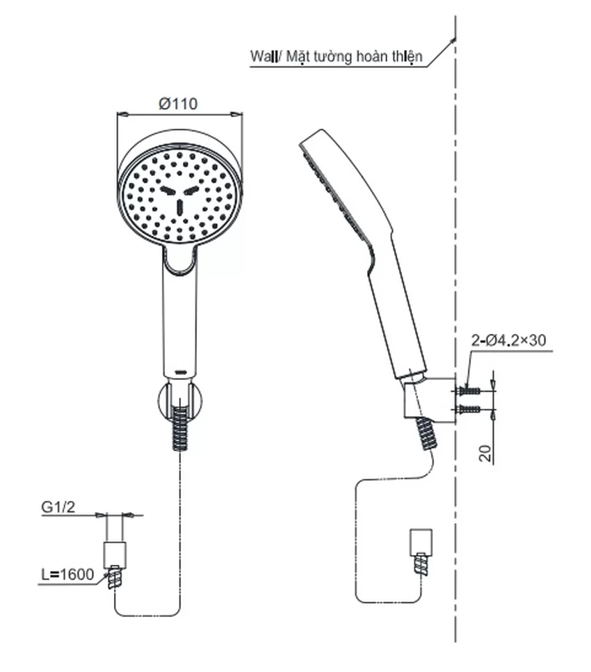 Bộ sen tắm nhiệt độ TOTO TBV09400V TBW07008A 7 Bộ sen tắm nhiệt độ TOTO TBV09400V TBW07008A