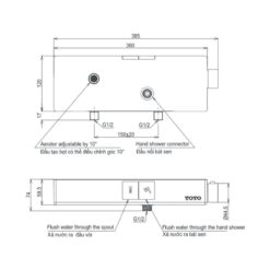 Bộ sen tắm nhiệt độ TOTO TBV10400V TBW02017A