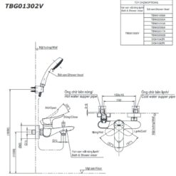 Bộ sen tắm nóng lạnh TOTO TBG01302VA DGH108ZR