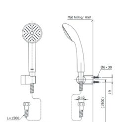Bộ sen tắm nóng lạnh TOTO TBG01302VA DGH108ZR