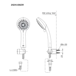 Bộ sen tắm nóng lạnh TOTO TBG01302VA DGH108ZR (5 chế độ) 19 Bộ sen tắm nóng lạnh TOTO TBG01302VA DGH108ZR (5 chế độ)