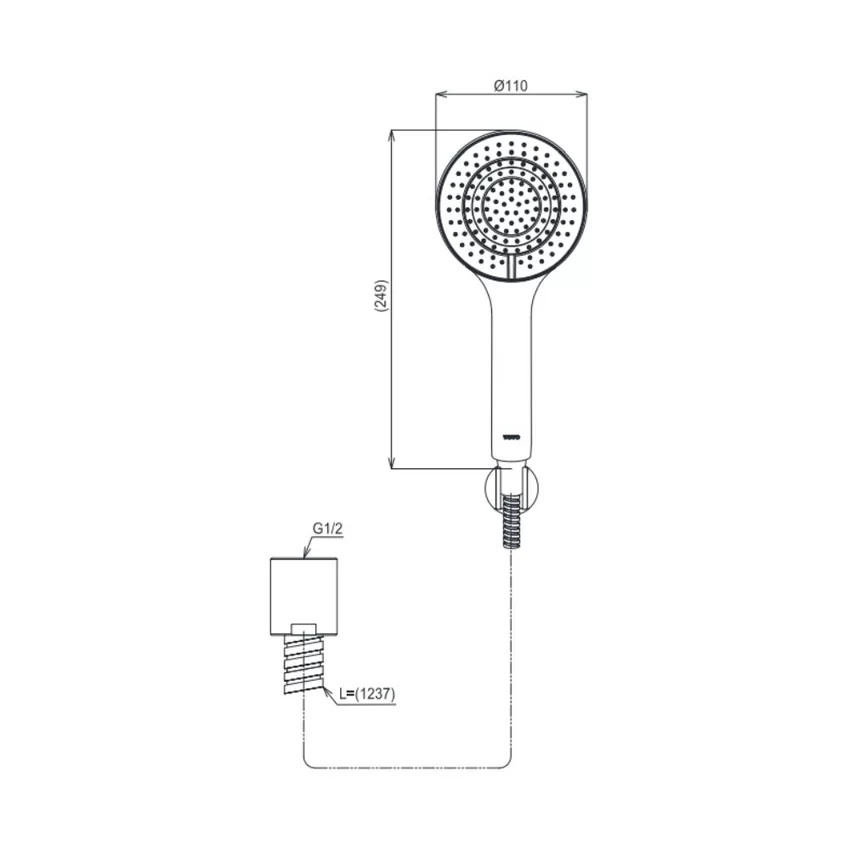 Bộ sen tắm nóng lạnh TOTO TBG01302VA TBW09010V (3 chế độ) 7 Bộ sen tắm nóng lạnh TOTO TBG01302VA TBW09010V (3 chế độ)