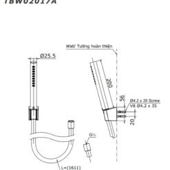 Bộ sen tắm nóng lạnh TOTO TBG02302VA TBW02017A