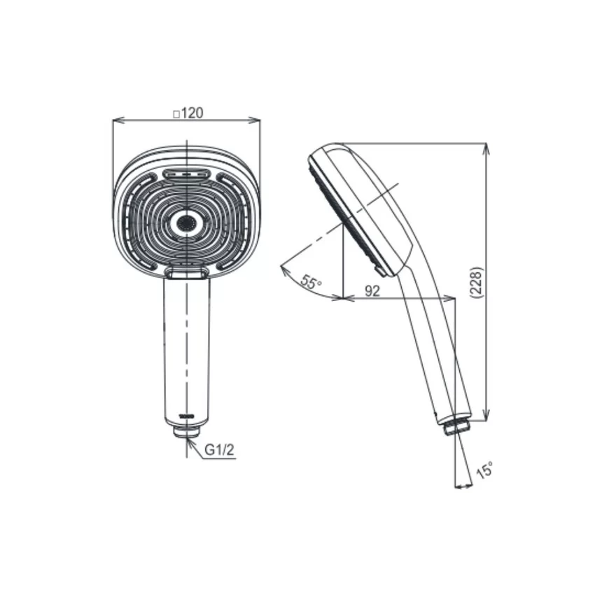 Bộ sen tắm nóng lạnh TOTO TBG03302VA TBW15CE0A (4 chế độ) 7 Bộ sen tắm nóng lạnh TOTO TBG03302VA TBW15CE0A (4 chế độ)