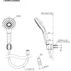 Bộ sen tắm nóng lạnh TOTO TBG04302VA TBW01008A