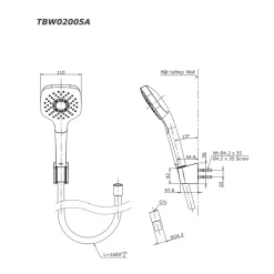 Bộ sen tắm nóng lạnh TOTO TBG04302VA TBW02005A