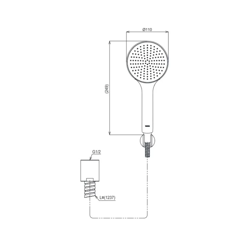 Bộ sen tắm nóng lạnh TOTO TBG04302VA TBW09000V 7 Bộ sen tắm nóng lạnh TOTO TBG04302VA TBW09000V