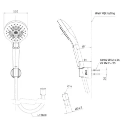 Bộ sen tắm nóng lạnh TOTO TBG08302VA TBW01035V 9 Bộ sen tắm nóng lạnh TOTO TBG08302VA TBW01035V