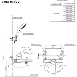 Bộ sen tắm nóng lạnh TOTO TBG10302VA TBW02005A 20 Bộ sen tắm nóng lạnh TOTO TBG10302VA TBW02005A