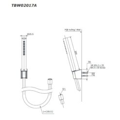 Bộ sen tắm nóng lạnh TOTO TBG13302A TBW02017A