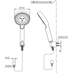 Bộ sen tắm nóng lạnh TOTO TBG13302A TBW07008A