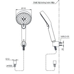 Bộ sen tắm nóng lạnh TOTO TBG13302A TBW07009A (3 chế độ)