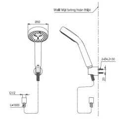 Bộ sen tắm nóng lạnh TOTO TBG13302A TBW07011A