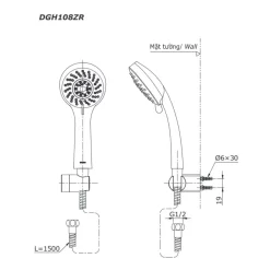 Bộ sen tắm nóng lạnh TOTO TBS01302V DGH108ZR (5 chế độ)