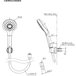 Bộ sen tắm nóng lạnh TOTO TBS01302V TBW01008A 17 Bộ sen tắm nóng lạnh TOTO TBS01302V TBW01008A