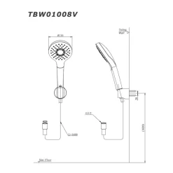 Bộ sen tắm nóng lạnh TOTO TBS01302V TBW01008V 11 Bộ sen tắm nóng lạnh TOTO TBS01302V TBW01008V