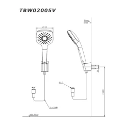Bộ sen tắm nóng lạnh TOTO TBS01302V TBW02005V