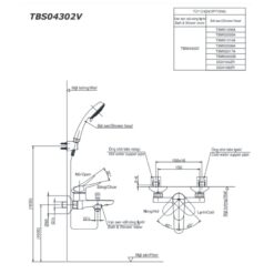Bộ sen tắm nóng lạnh TOTO TBS04302V TBW01008V