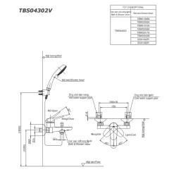 Bộ sen tắm nóng lạnh TOTO TBS04302V TBW09000V 10 Bộ sen tắm nóng lạnh TOTO TBS04302V TBW09000V