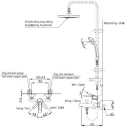 Bộ vòi sen tắm nóng lạnh TOTO TVSM104NSR