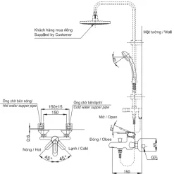Bộ vòi sen tắm nóng lạnh TOTO TVSM104NSR 13 Bộ vòi sen tắm nóng lạnh TOTO TVSM104NSR